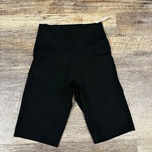 OffLine By Aerie Women's Black Solid High Rise Goals Bike Shorts Size Small NWT